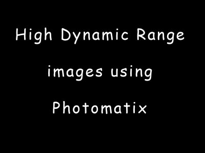 High Dynamic Range Photography