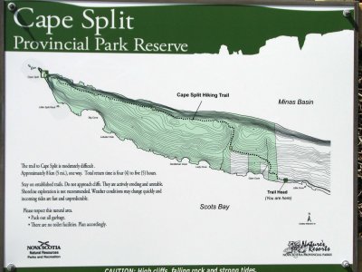 Map of Cape Split area