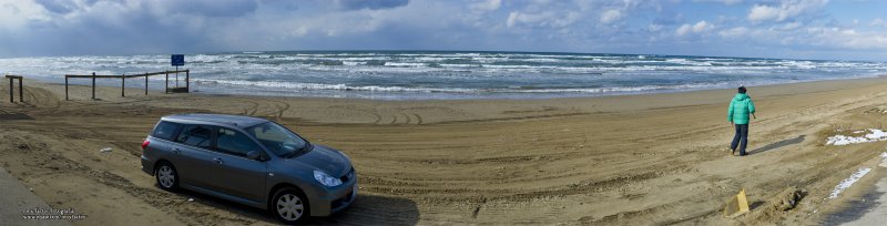 Hakui 羽咋 - 千里浜 beach driveway