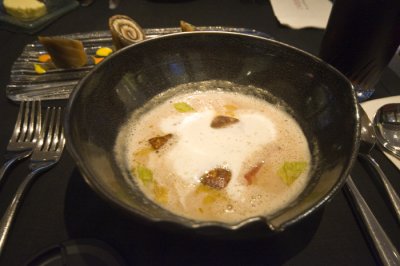 Hong Kong - Joel Robuchon's Atelier - Chestnut Cappucino & Foie Gras Soup