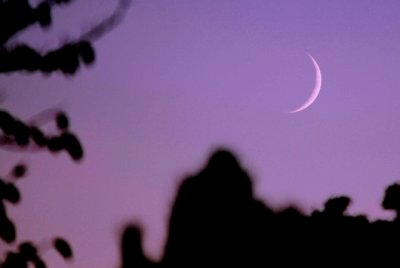 2  day old cresent moon