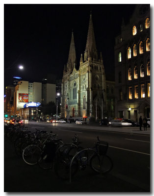 flinders street at night...