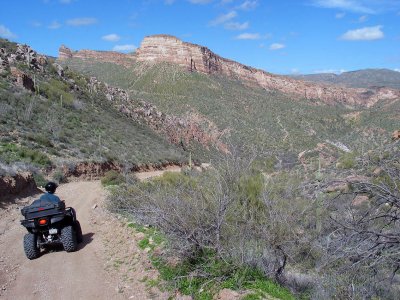Overlooking the trail into White Canyon Wilderness Area