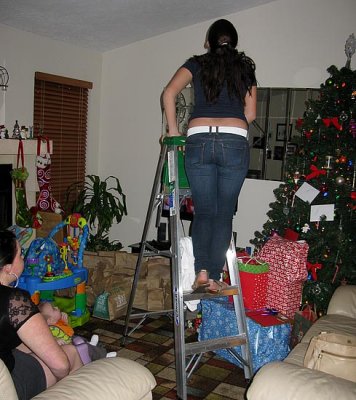Doesn't everyone climb a ladder on Christmas Eve?