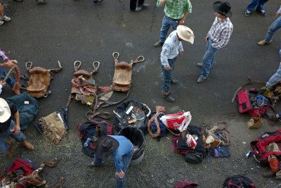 Hanging out before the rodeo.