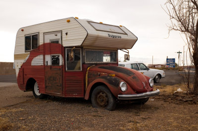 VW Beetle camper, Holbrook, AZ.