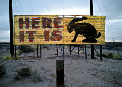 Iconic sign for Here It Is curio shop, west of Holbrook.