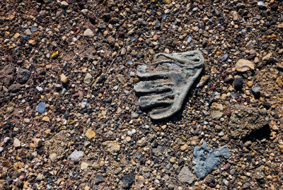 Glove on pavement, east of Flagstaff.