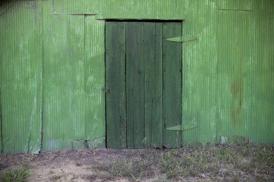 The green barn made famous by William Christenberry, Newbern, AL.