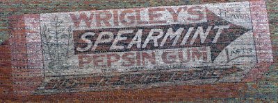 Wrigley's Spearmint gum painted sign, Montgomery, AL.