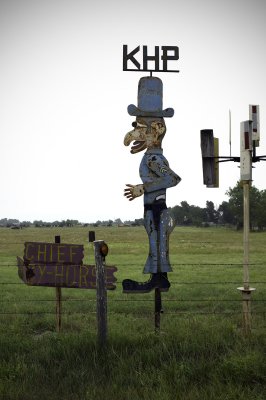 Kansas Highway Patrol statue, by M. T. Liggett.