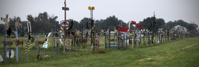 Overall view of M. T. Liggett's sculptures.