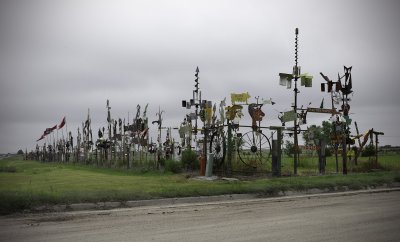 Corner view of M. T. Liggett's compound along US400, west end of Mullinvile.