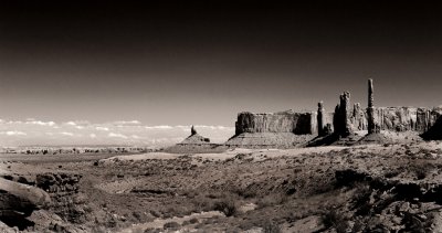 Monument Valley in B/W