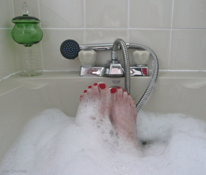 Out of bed into the bath :)