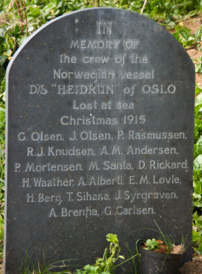 Memorial to the crew of D/S Heidrun of Oslo