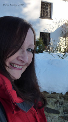 In the snow.