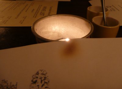 OK so I nearly set fire to the menu....