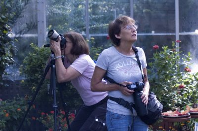 Roz Schanzer ready to photograph butterflies