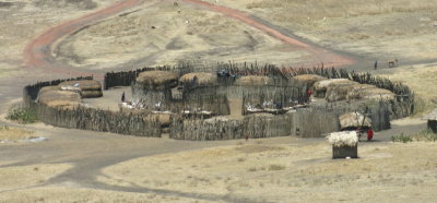 Maasi village with Boma