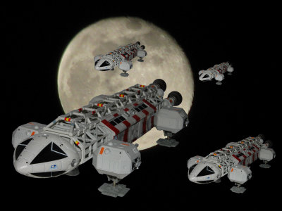 Space 1999 Eagle Rescues Leaving Moonbase