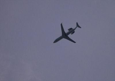 Small Jet Over Center City