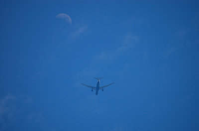 Moon & Plane