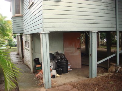 Eastern side of house before