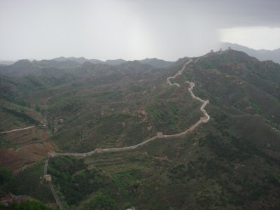 Up on the Great Wall... here comes the electrical storm!!!