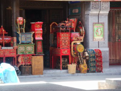 Traditional furniture shop at the Panjiayuan Antique Markets