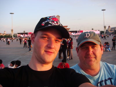 Danny and Sammy at Tiananmen Square
