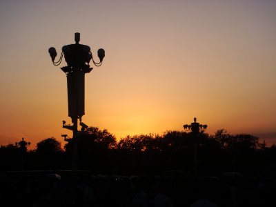 Beijing sunset from Tiananmen Square