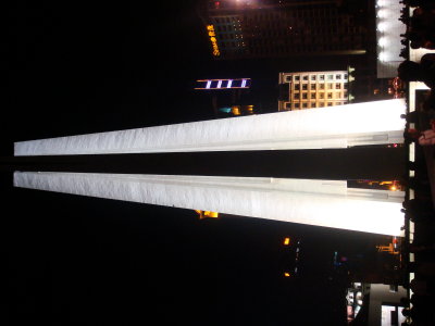 Shanghai War Memorial Arch by night