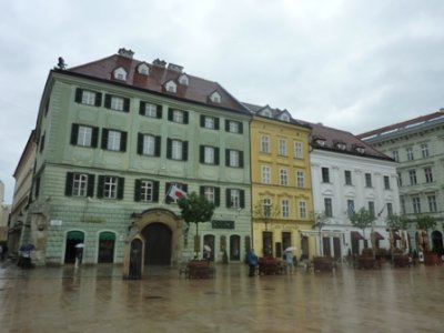Bratislava under the rain