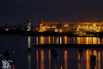 Night View Looking Towards The Port Bunbury.