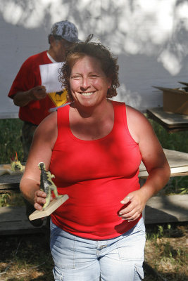 Stephanie Collects Trophy