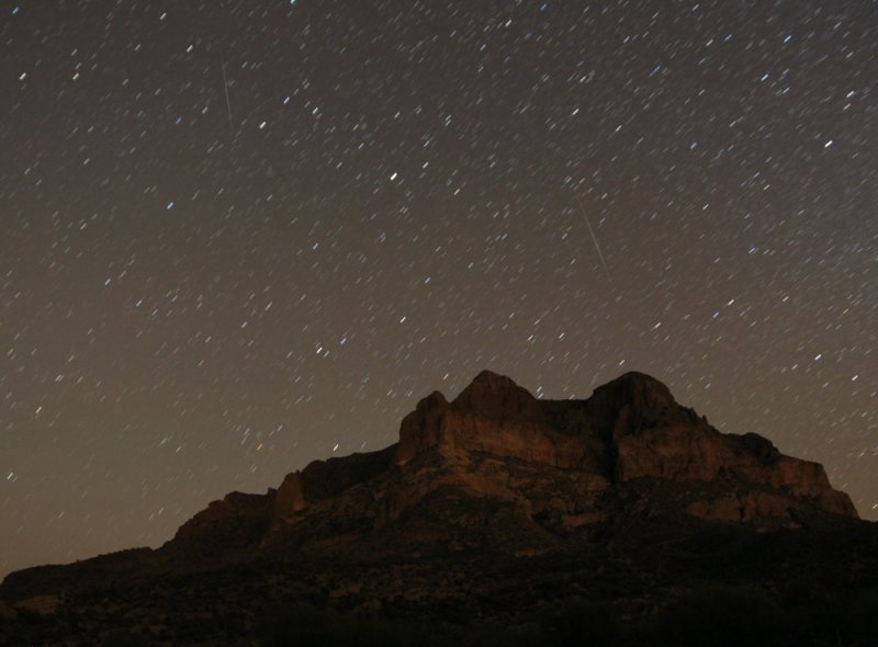 Geminid Meteors, Picketpost Mtn, AZ, 2010