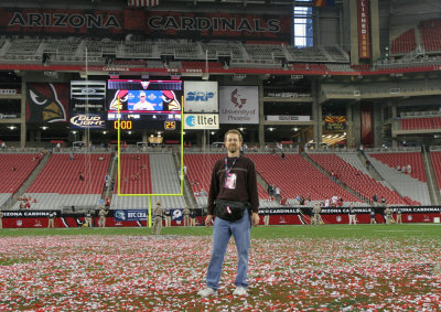 On the cardinal at midfield
