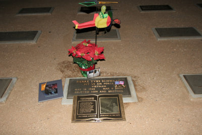 Burnham plaque at Pierre Schwaar's gravesite, National Memorial Cemetery Phoenix AZ