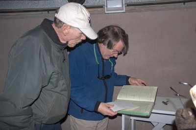 Burnham's co-worker on the Proper Motion Survey, Norm Thomas&Brian Skiff, Research Astronomer at Lowell Observatory