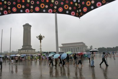 Rain at Tiannamen Square