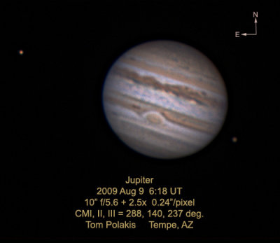 Jupiter: August 9, 2009 with Europa and Callisto