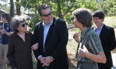 Burnham's Sister Viola Courtney, Tony Ortega, Neice Donna Courtney and Lowell Director, Dr. Friel