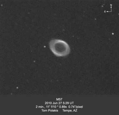 M57 (first light) - June 27, 2010