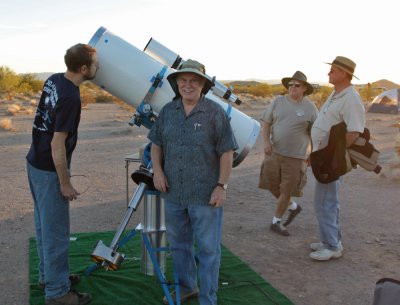 Paul Lind with the Astrograph he built--can you spot something wrong in this photo?