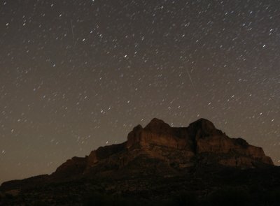 Geminid Meteors, Picketpost Mtn, AZ, 2010