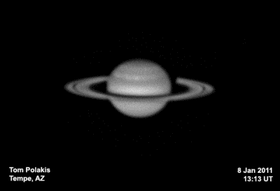 Saturn Storm Time-lapse: 1/8/11