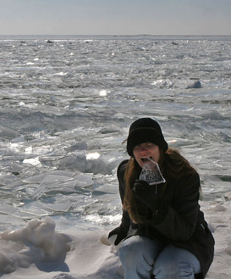 Jenn's idea of ice fishing,
