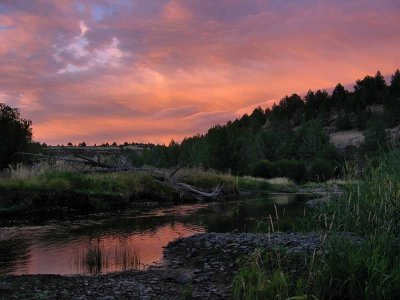 Sunset on the Donner und Blitzen River, OR