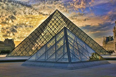 Louvre Sunset Paris